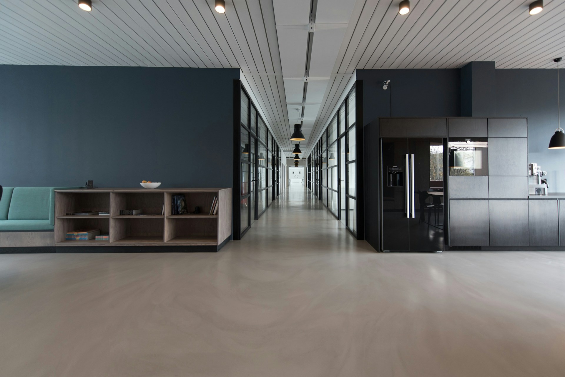 Modern coworking space with natural light